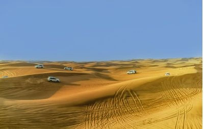 4 by 4 Dune bashing in Desert