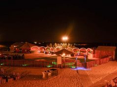 Night in dubai desert