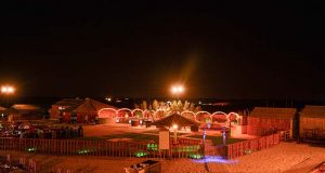 Night in dubai desert