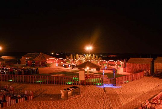 Night in dubai desert