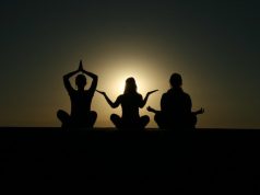 meditation in desert
