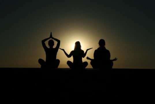 meditation in desert