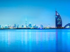 Beautiful view of dubai skyline