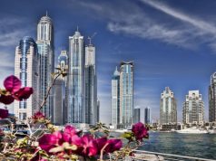Dubai city with its sky touching buildings