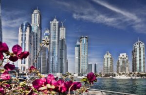 Dubai city with its sky touching buildings