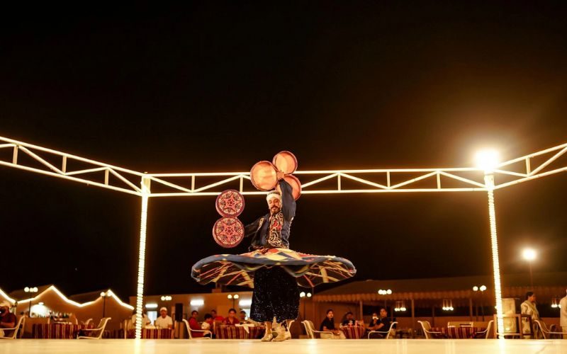 Tanoura show in Dubai desert camp Tanoura show in Dubai desert camp