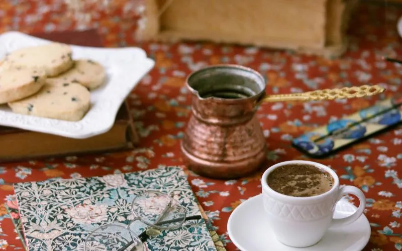 Arabic Coffee and Dates in Abudhabi Desert