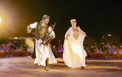 Dance Performance During Dinner in Dubai desert