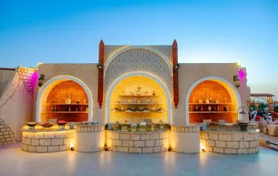 Sretup of Dinner in Dubai desert
