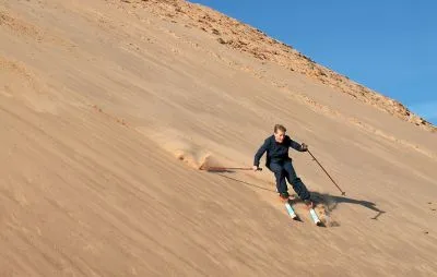 Sandboarding in Dubai Desert