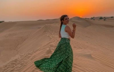 Women Posing in the Dubai desert