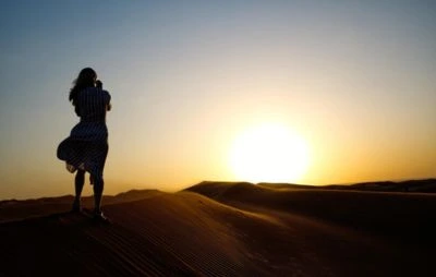 Women Watching Sunrise in Dubai